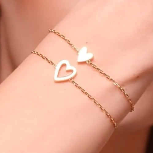 Hollow Heart Bracelet Set – Meaningful Gift