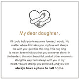 To My Daughter – Embrace Hug Ring With Message Card