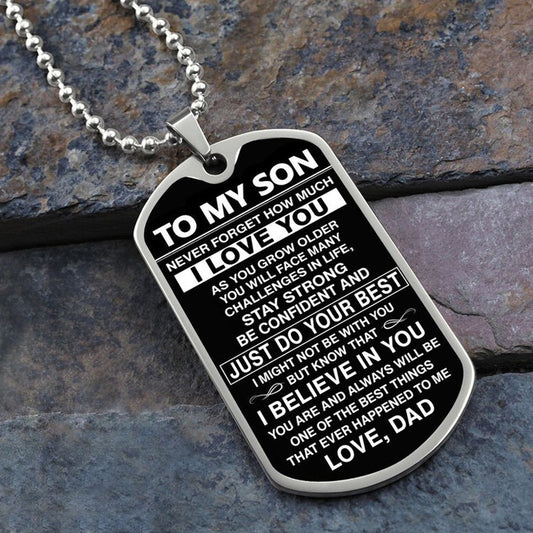 To My Son – Inspirational Message Necklace