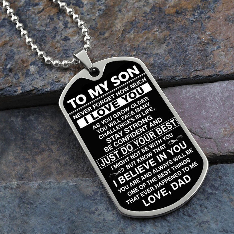 To My Son – Inspirational Message Necklace