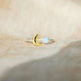 Minimalist Star & Moon Promise Ring