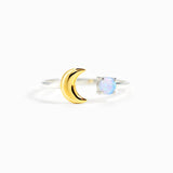 Minimalist Star & Moon Promise Ring