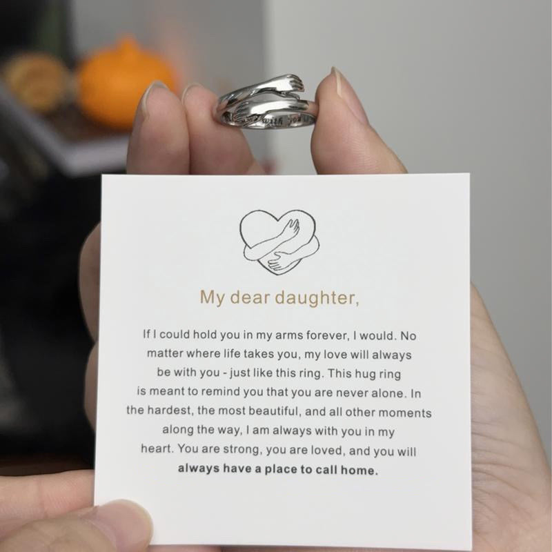 To My Daughter – Embrace Hug Ring With Message Card